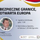 “Bezpieczne granice, otwarta Europa” – wykład Uniwersytetu Trzeciego Wieku
